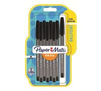 Paper Mate Inkjoy 100 - Bolígrafo de punta media, color negro, 8 unidades