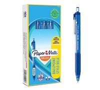 Paper-Mate – Bolígrafo retráctil InkJoy 300RT, punta mediana 1,0 mm, azul metálico, paquete de 12