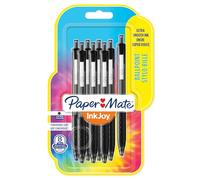 Paper Mate InkJoy 300RT Bolígrafo retráctil | punta media (1,0 mm) | negro | paquete de 8
