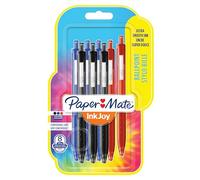 Paper Mate InkJoy 300RT bolígrafo retráctil | punta mediana (1,0 mm) | tinta negra, azul y roja | paquete de 8