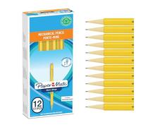 Paper Mate Non-Stop portaminas | 0,7 mm | HB del n.º 2 | cuerpo amarillo | caja de 12