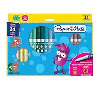 Paper Mate Rotuladores infantiles con punta de fieltro, tinta lavable, colores surtidos, 24 piezas de fieltro