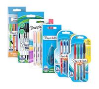 Paper Mate Juego de bolígrafos Sharpie | Suministros de papelería | Bolígrafos, resaltadores, portaminas y cinta correctora | Perfecto para la escuela y la oficina | 26 cuenta