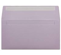 Paper-Media - Sobres DIN alargados (11 x 22 cm, 120 g/m², autoadhesivos, para bautizos e Invitaciones), Color Lila, Color Flieder - DIN Lang 50 Unidades