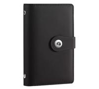 Paper Money - Álbum de colección de billetes para almacenamiento de 50 piezas con libro de bolsillo de plástico, 18 x 12 x 4 cm, para notas internacionales y conmemorativas (negro)