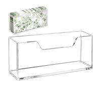Paper Napkin Holder | Kitchen Napkin Holder Acrylic Dispenser | Clear Tissue Dispenser Guest Towel Storage Organizer, Dining Table Decor For Bathroom Restaurant Kitchen