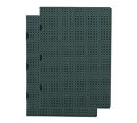 Paper-Oh Cahier Circulo - Gris sur Noir / Gris sur Noir - A5 - Ligné - 80 p.