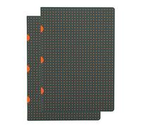 Paper-Oh Cahier Circulo - Gris sur Orange / Gris sur Orange - A5 - Non ligné - 80 p.