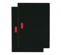Paper-Oh Cahier Ondulo - Noir / Noir - A5 - Ligné - 80 p.