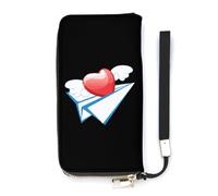 Paper Plane - Cartera delgada para mujer, bolso largo, bonito bolso de mano, tarjetero