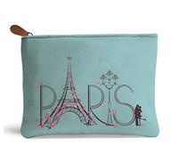 Paper Plane Design Bolsa de lona multiusos para kit de viaje, accesorios de maquillaje, etc., Paris -1, S, paquete de 1