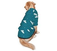 Paper Plane - Sudadera con capucha para perro, cálida, suave y transpirable, para perros medianos a grandes, diseño fácil de llevar, para invierno y otoño