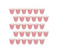 Paper Popcorn Buckets for Movie Nights Red and White Striped Popcorn Cups Disposable Packaging Holder 50Pcs