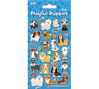 Paper Projects 01.70.04.060 Cachorros Juguetones Brillantes Pegatinas Reutilizables