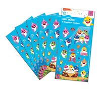 Paper Projects 01.70.15.052 Pegatinas de tiburón bebé (seis hojas) | Producto oficial | Perfecto como bolsa de fiesta o relleno de calcetines, azul