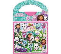 Paper Projects 01.70.29.016 Juego de Actividades de casa de muñecas de Gabby | Incluye 6 escenas y Alrededor de 50 Pegatinas, 23,5 cm x 15 cm