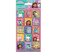Paper Projects-La casa de muñecas de Gabby DreamWorks Gabby's Dollhouse Pegatinas de recompensa Reutilizables Brillantes, Producto Oficial, Multicolor, Talla única (01.70.12.054)
