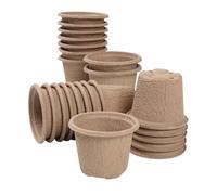 Paper Pulp Seedling Cups - 4-Hole Round Nutrient Pots | for Leaf Cuttings Sprouts Vegetable Seeds | Gardening