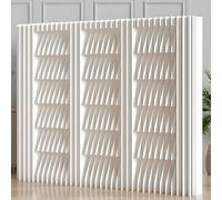 Paper Room Divider,Portable Paper Partition,Half Wall Room Divider,Paper Folding Retractable Room Divider,Suitable For Home, Office, Living Room, Bedroom, Study, Library,One Color-157.4~196.8X16.9X6