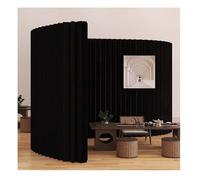 Paper Room Divider, Room Divider 6-16Ft Retractable Room Divider Folding Privacy Screen, Home Office Furniture Partition Divider Black Paper Wall Easy To Move Room Separa,Black-5X1.6 M/16.4X5.25 Ft