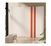 Paper Room Divider, Room Divider 6.56-16.4 Ft Retractable Room Divider Folding Partition Privacy Screens, White Orange Thickened Paper Wall Portable Room Partition For Ho,White-4X2.4 M/13.12X7.87 Ft