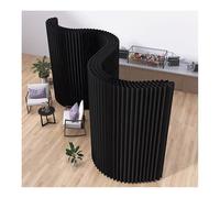 Paper Room Divider, Room Divider Portable Room Partition Paper Wall For Home Office Clothing Store Beauty Salon,2-5M Length Black Temporary Room Separator Folding Privacy,Black-2X2.4 M/6.56X7.87 Ft