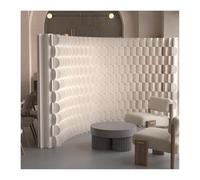 Paper Room Divider, Room Divider Retractable Room Divider Folding Partition Privacy Screens, Modern Indoor Diy Decorative Paper Wall Partitions For Home Office Room Resta,White-2X2.2 M/6.56X7.22 Ft