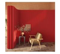 Paper Room Divider, Room Divider Retractable Room Divider Folding Privacy Screen, Chinese Hotel Restaurant Party Decoration Red Kraft Paper Background Wall Partition Sepa,Red-3X1.6 M/9.84X5.25 Ft