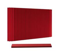 Paper Room Divider, Room Divider Retractable Room Divider Folding Privacy Screen, Red Thickened Kraft Paper Decoration Temporary Wall Partition Home Office Furniture Part,Red-3X1.8 M/9.84X5.9 Ft
