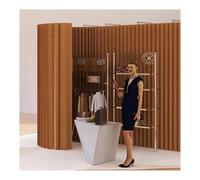 Paper Room Divider, Room Divider Retractable Room Divider Partition Wall For Clothing Store Studio,Waterproof Paper Flexible Decorative Wall Privacy Screens Room Separato,Brown-3X1.8 M/9.84X5.9 Ft