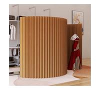 Paper Room Divider, Room Divider Retractable Room Partition Shape-Flexible Paper Wall For Clothing Store,Multi Functional Party Decoration Space Partition Privacy Screen,Brown-2X1.6 M/6.56X5.25 Ft