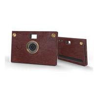 Paper Shoot Camera Bundle - Funda de piel con textura Rojo Borgoña