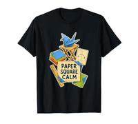 Paper Square Calm Origami Pliegue Camiseta