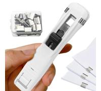 Paper Stapler - Portable Binder Clip Tool, Handheld Document Binding Clamp With Sturdy Reusable Fastening Mechanism Design, Helps Organize Sheets Securely Together, Ideal For Home School Classroom