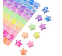 Paper Star Strips 630 Hojas Glow in the Dark Origami Diseño de papel de papel de estrella 10 Colores Firas de papel de origami para estrellas Peligrupo de origami