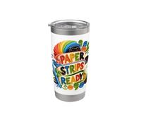 PAPER STRIPS READY Quilling Papel Rizos Vaso térmico de acero inoxidable de doble pared