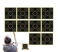 Paper Target Mat - 10 Piece Training Sheet Set, High Visibility Contrast, Professional Range Practice Supplies, Indoor Backyard Training Aid, Recreational Play Accessory, Large Size