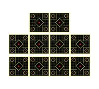 Paper Targets - Juego de hojas de diez piezas, tapete de puntería de práctica, papel de entrenamiento de objetivos, ejercicio de rango de marcado de precisión para uso en interiores y exteriores
