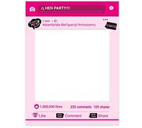 Paper Themes Marco para Selfies y Decoraciones en Despedidas de Soltera, Bodas y cumpleaños para publicaciones en Instagram, 535 x 710 mm, Tablero rígido Corex-Facebook (AMSFH002)