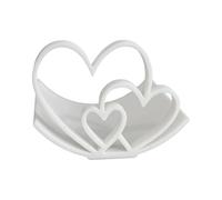 Paper Towel Holder - Heart Shaped Vertical Tissue Stand, Countertop Kitchen Roll Support, Sturdy Iron Frame Construction, Artistic Decorative Design, Household Accessory for Dining Area