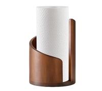Paper Towel Holder - Mango Wood Base Iron Frame Tissue Holder | Freestandin-G Tabletop Kitchen Roll Dispenser Rustic Mountain Design | Countertop Dining Bathroom Organizer