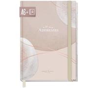 paper&you® A6+ libreta de direcciones con índice A-Z y papel premium "Soft Beige" de 120 g/m² para contactos, cumpleaños y contraseñas - sostenible & respetuoso con el clima