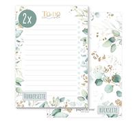 paper&you® A6 TO-DO bloque de notas [hojas doradas] con 50 hojas desprendibles - planificador diario, organizador - sostenible & respetuoso con el clima