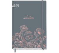 paper&you® Agenda A5 con índice A-Z [Poppy] para contactos, cumpleaños y contraseñas - sostenible y respetuosa con el clima