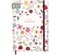 paper&you® Agenda A5 con índice A-Z [Wild Flower] para contactos, cumpleaños y contraseñas - sostenible y respetuosa con el clima