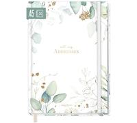 paper&you® Agenda A5 para notas y contraseñas "Hoja de oro"
