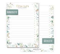 paper&you® bloc de notas A6 "Pan de oro" con 50 hojas arrancables - bloc de notas para hacer la compra de forma más divertida - sostenible y respetuoso con el clima