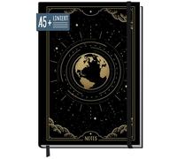 paper&you® Cuaderno A5+ rayado con banda elástica [New Adventures] 156 páginas 78 hojas - como bullet journal, agenda - sostenible y climáticamente neutro