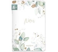 paper&you® Cuaderno A6+ con lunares "hojas de oro" con 64 páginas, cuaderno pequeño, mini Bullet Journal, sostenible y respetuoso con el medio ambiente