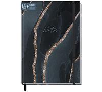 paper&you® cuaderno de notas A5+ con líneas y banda elástica "Gris pizarra" 156 páginas, 78 hojas - como Journal, agenda - sostenible & respetuoso con el clima